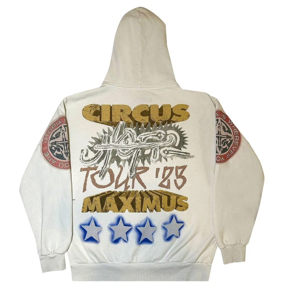 Travis Scott Utopia Circus Maximus Tour '23 Hoodie - Cream/White